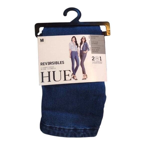 HUE High Rise Reversible Denim Leggings - Picture 7 of 9